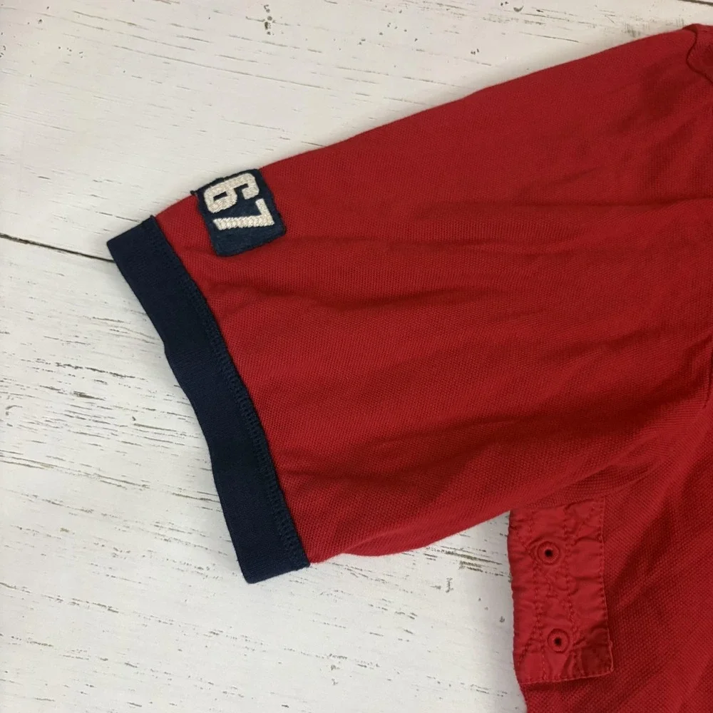 Polo Ralph Lauren Polo Shirt Big Pony Men 2XLT Big & Tall USA Flag Pony 67 Rugby